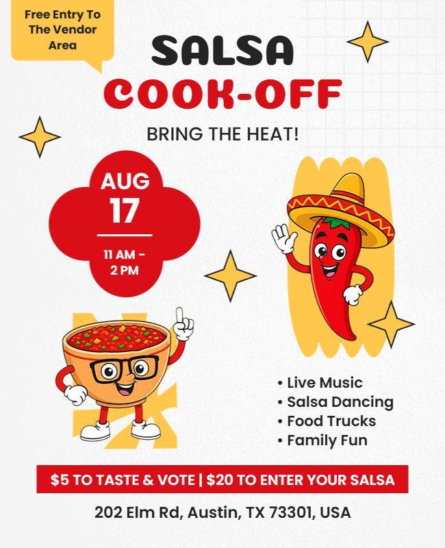 Salsa Cook-Off Event Flyer Template