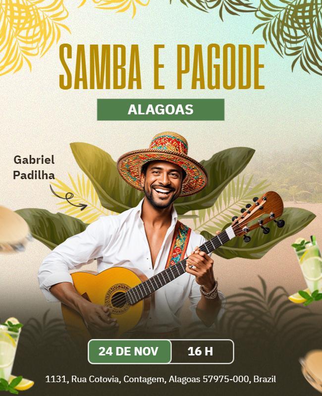 Samba and Pagode Music Event Flyer Template