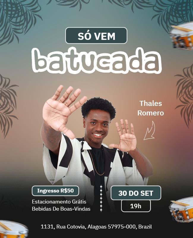 Samba Batucada Music Event Flyer Template