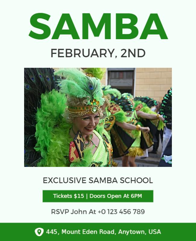 Samba Dance Flyer Template