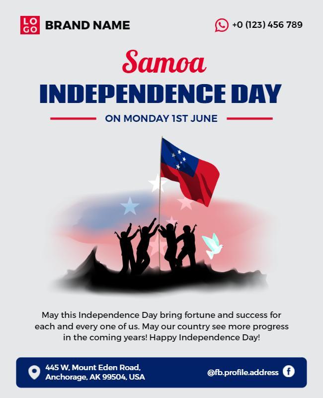 Samoa Independence Day Celebration Flyer Template