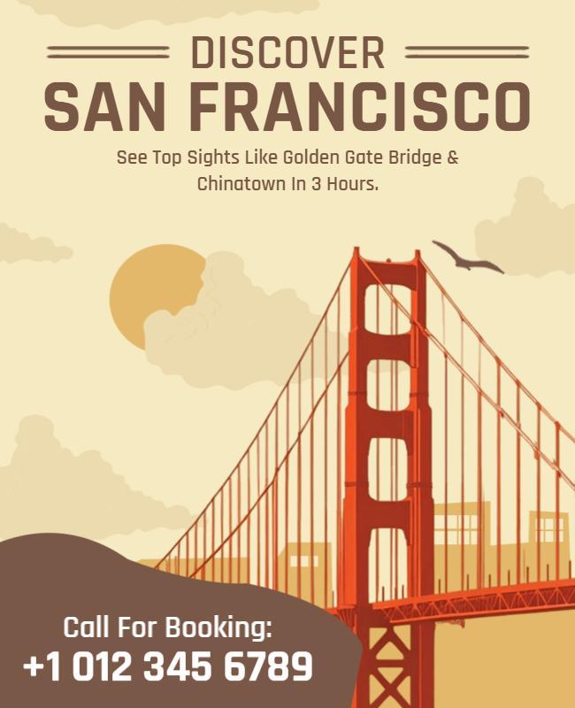 San Francisco Sightseeing Tour Flyer Template
