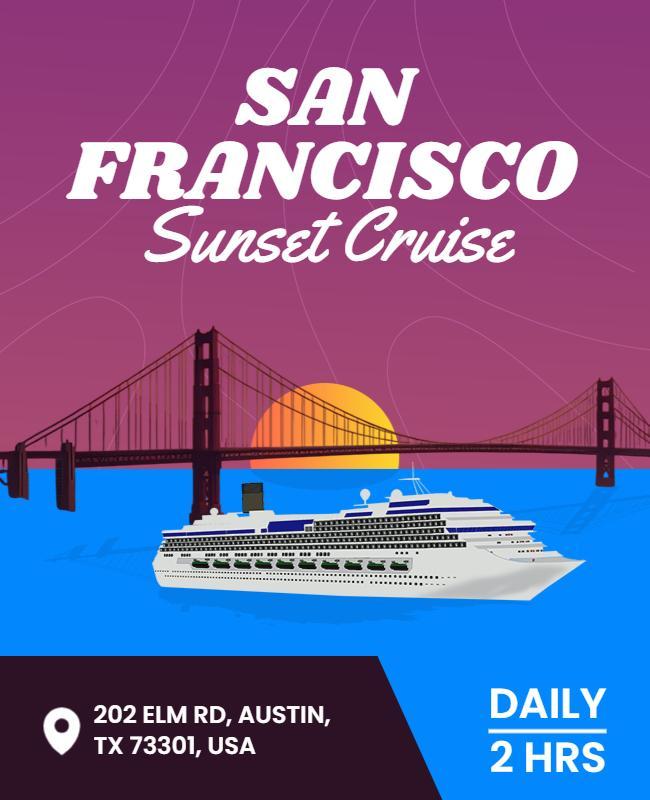 San Francisco Sunset Cruise Experience Flyer Template