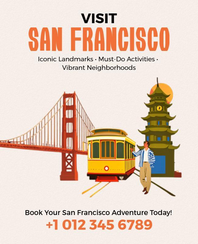 San Francisco Travel Adventure Flyer Template