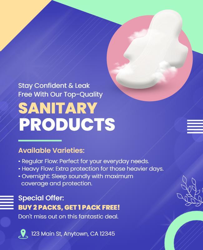 Sanitary Products Promotion Flyer Template