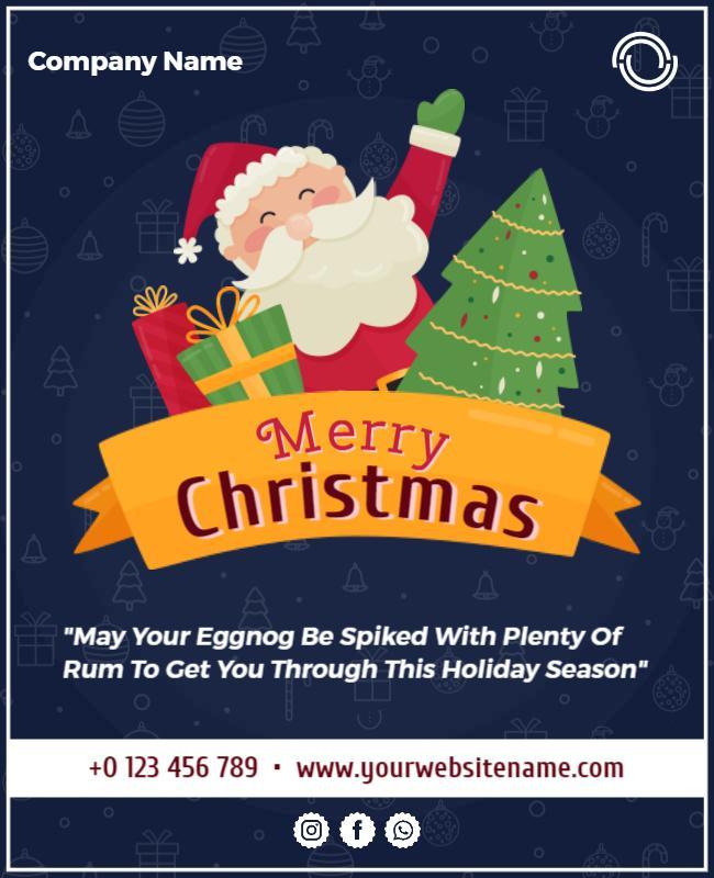 Santa Merry Christmas Flyer Template