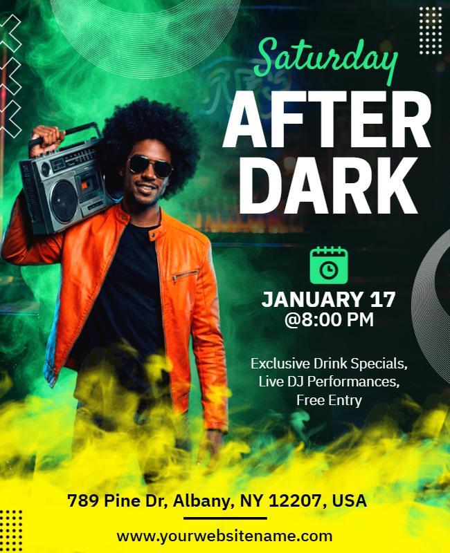 Saturday After Dark Event Promotion Flyer Template