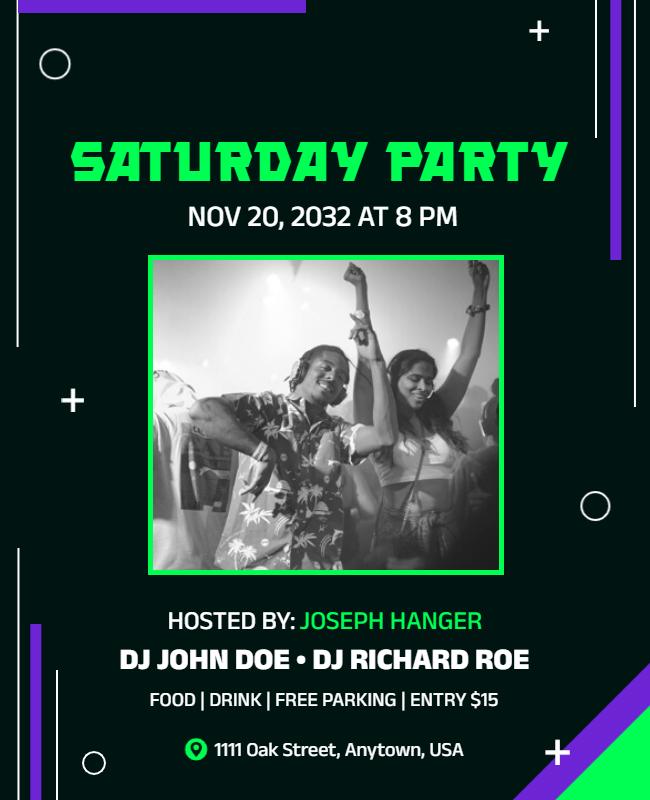 Saturday Night Celebration Event Flyer Template