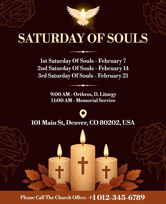 Saturday of Souls Event Flyer Template