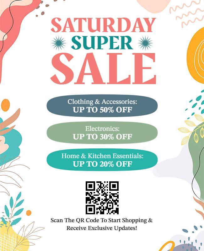 Saturday Super Sale Shopping Flyer Template