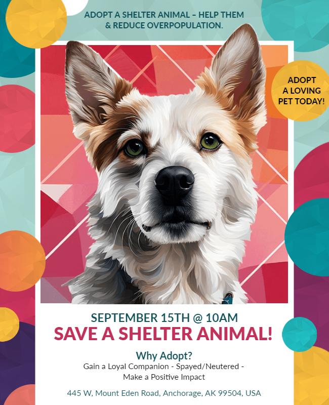 Save a Shelter Animal Campaign Flyer Template