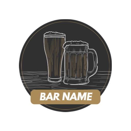 Savor Fine Wines and Craft Beers at Our Cozy Wine Bar Logo Template