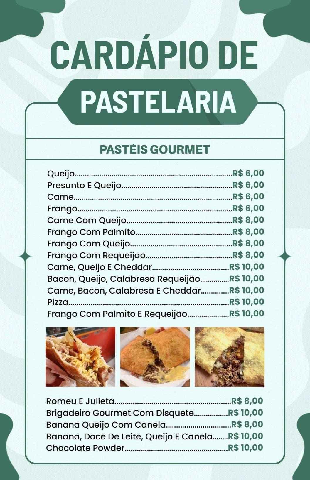 Savory and Sweet Pastry Delights for Every Palate Bakery Menu Template