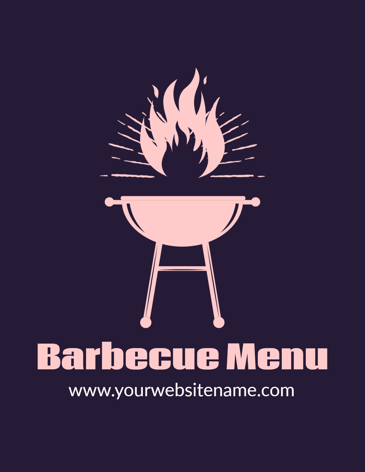 Savory Barbecue Meats and Sandwiches Featuring Full Flavor BBQ Menu Template