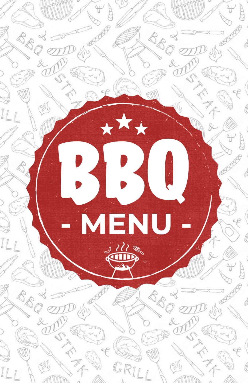 Savory BBQ Chicken and Ribs with Flavorful Sides BBQ Menu Template