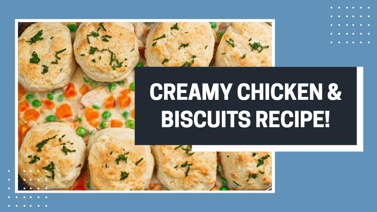 Savory Creamy Chicken Biscuits Cooking Channel YouTube Thumbnail Template