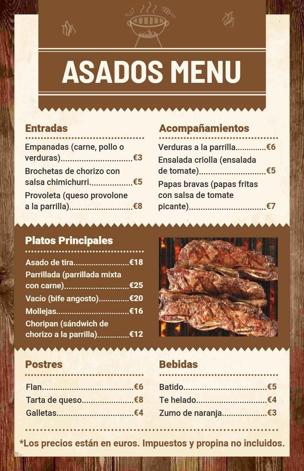 Savory Grilled Meats and Hearty Sides Delightful BBQ Menu Template