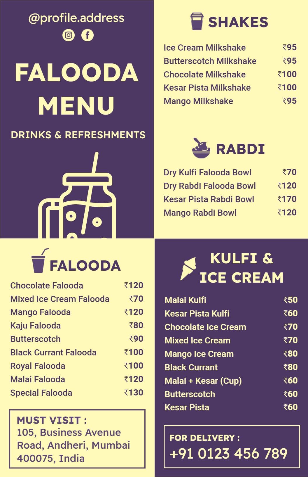 Savory Spices and Traditional Dishes Indian Cuisine Menu Template
