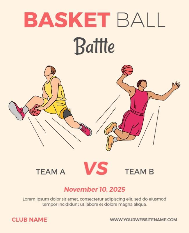 Sazerac Basketball Battle Flyer Template