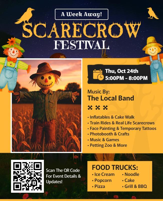 Scarecrow Festival Celebration Flyer Template