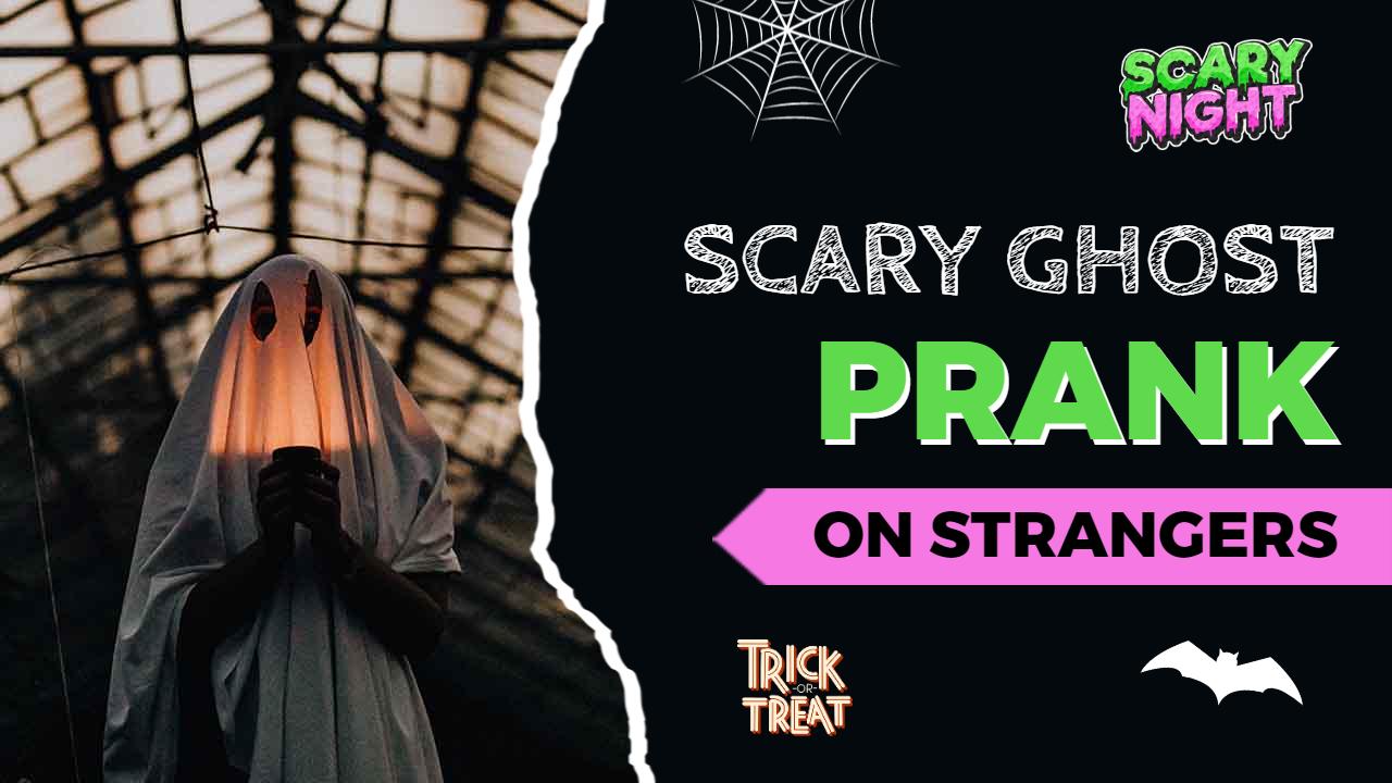 Scary Ghost Prank on Strangers YouTube Thumbnail Template