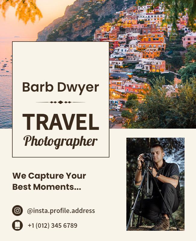 Scenic Coastal Travel Photography Showcase Poster Template