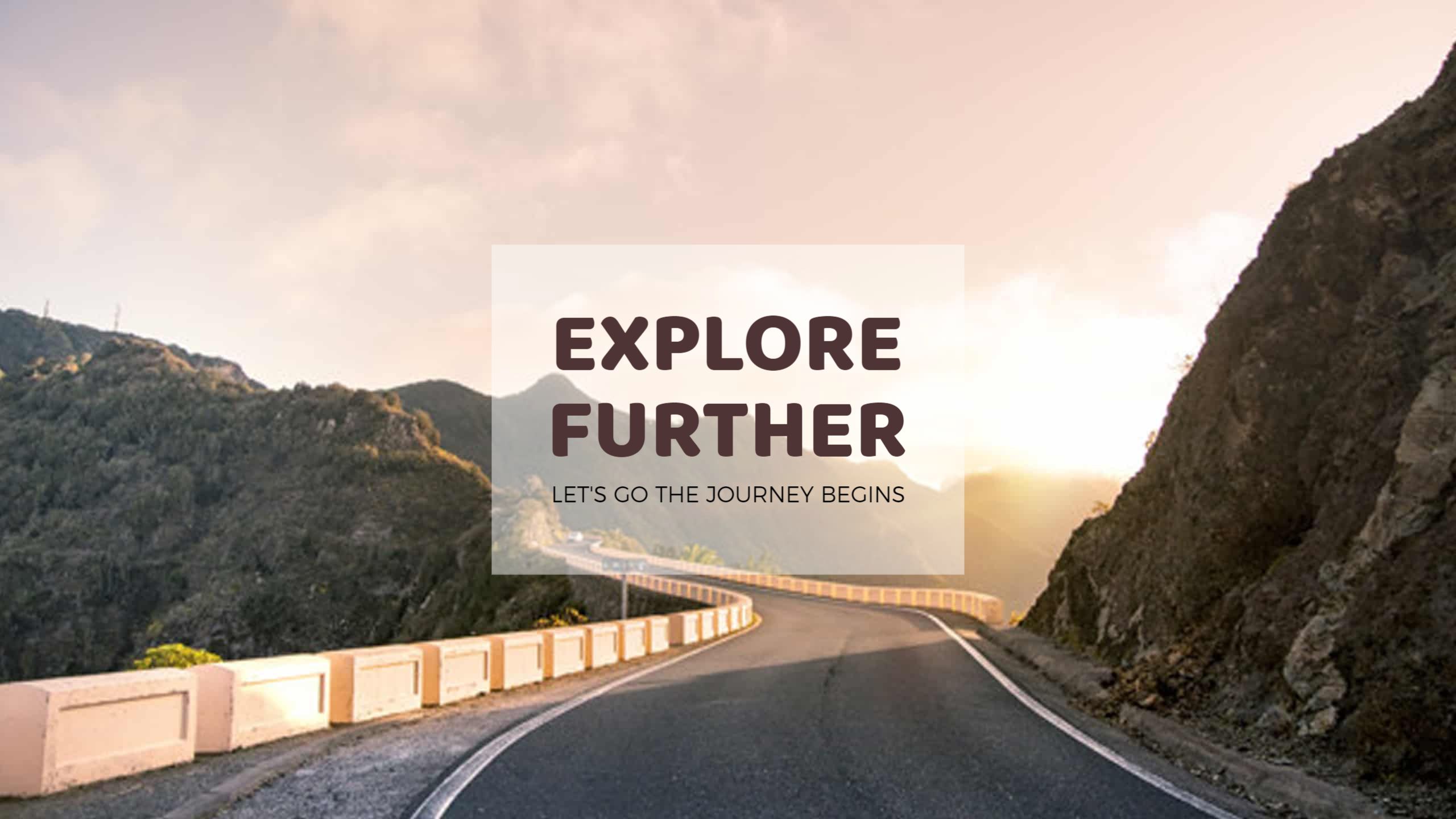 Scenic Mountain Road with Inspirational Quote YouTube Banner Template