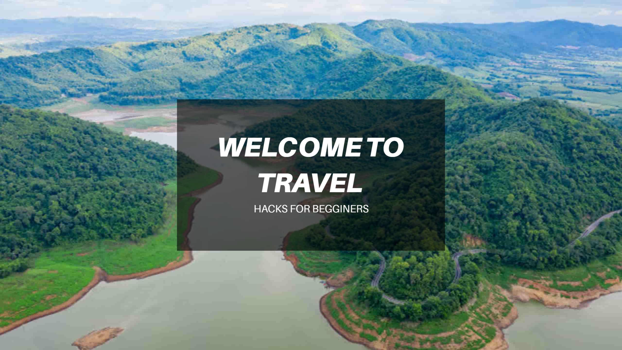 Scenic Mountain View with Water Reflection Travel Banner Template
