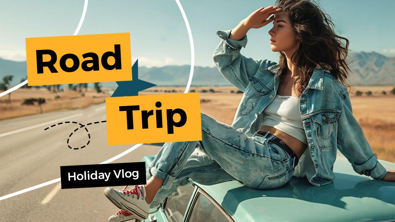 Scenic Road Trip Adventure Travel YouTube Thumbnail Template