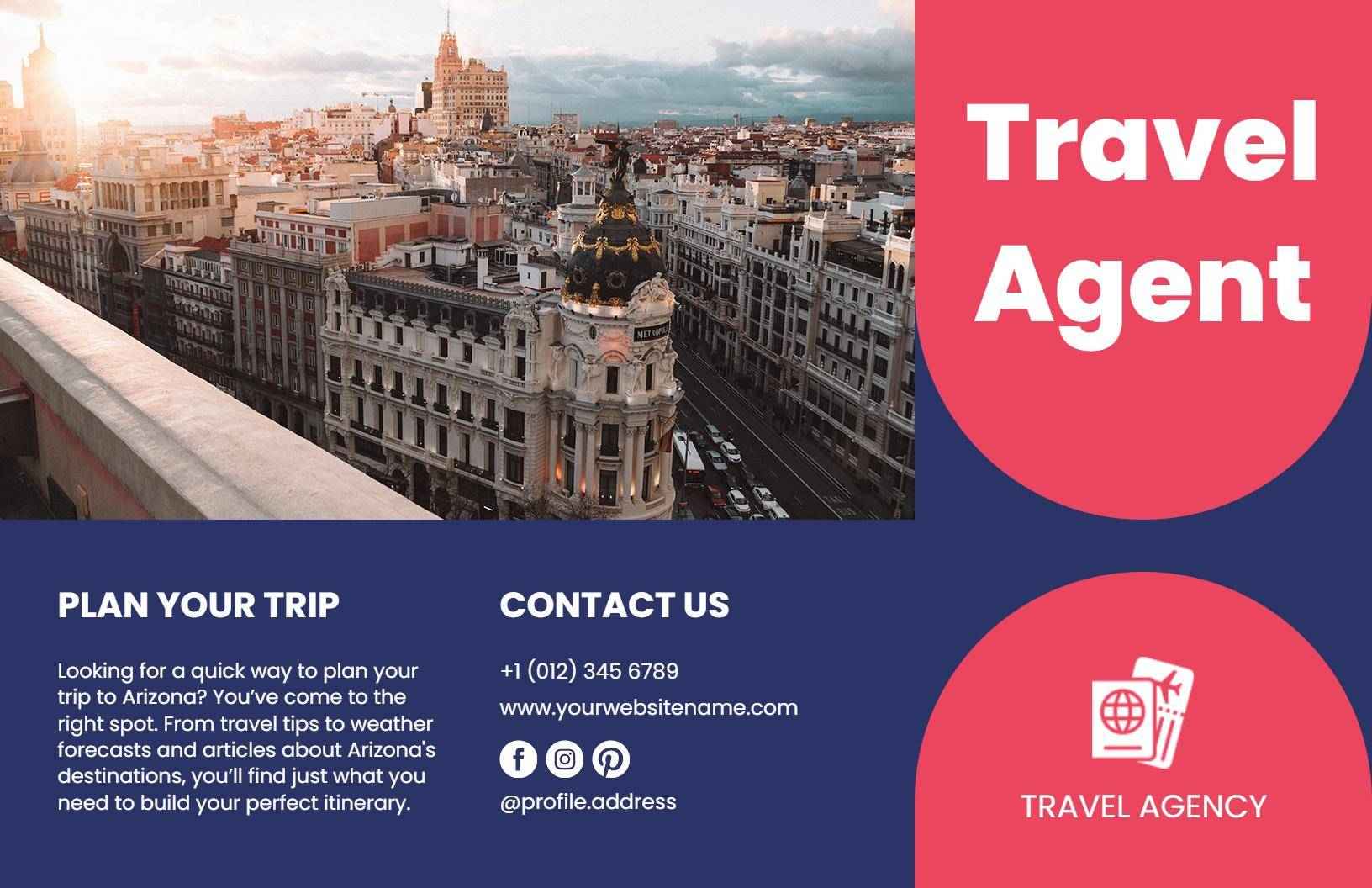 Scenic Travel Adventure Tips and Services Brochure Template
