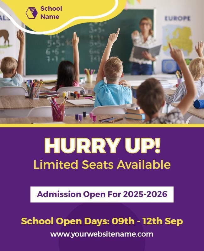 School Admission Open Flyer Template