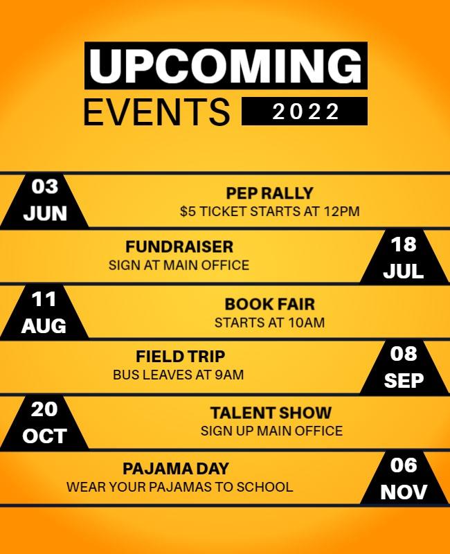 School Annual Events Announcement Flyer Template