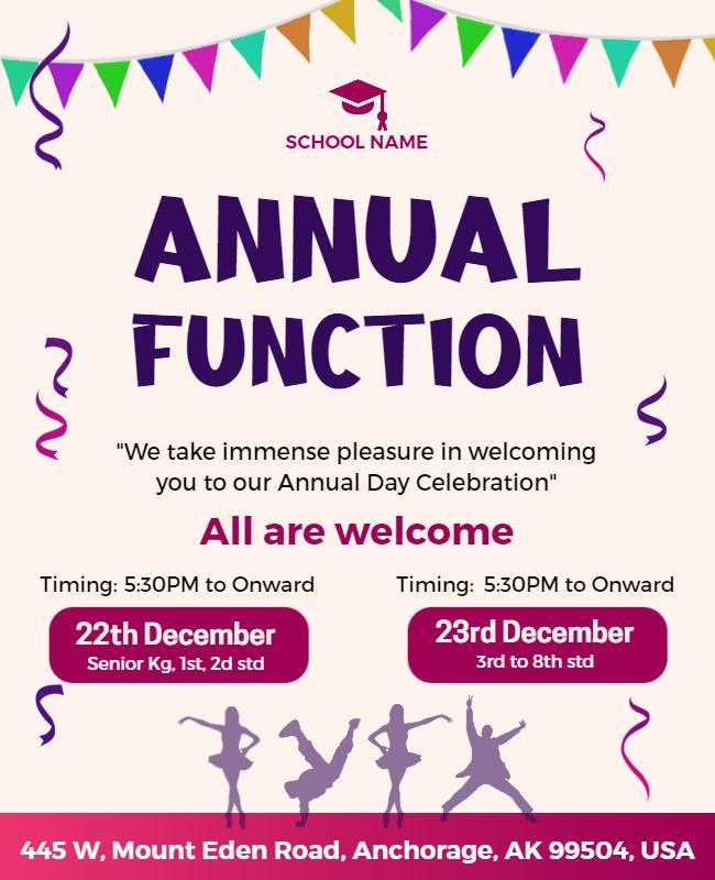 School Annual Function Celebration Flyer Template