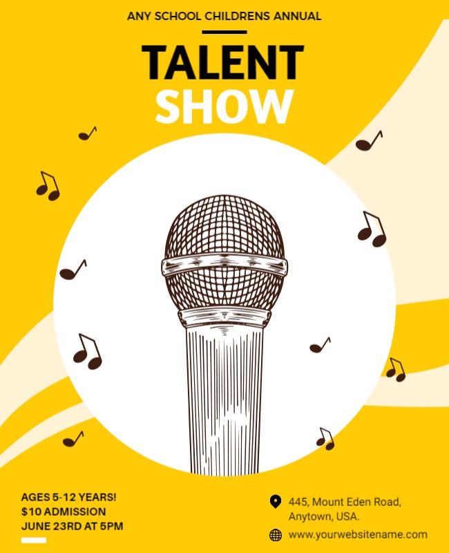 School Annual Talent Show Flyer Template