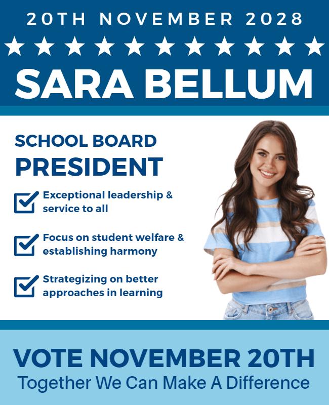 School Board Election Campaign Flyer Template