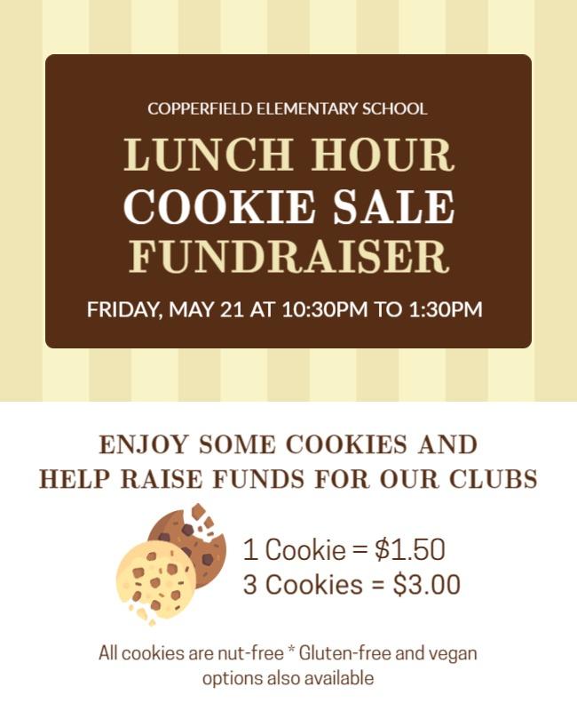 School Cookie Sale Fundraiser Flyer Template