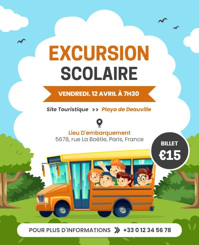 School Excursion Field Trip Flyer Template