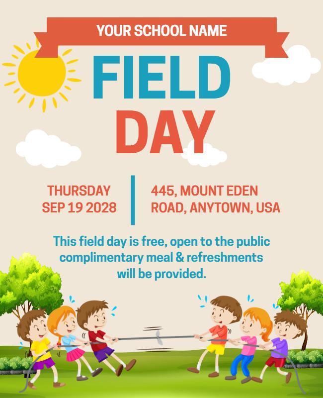 School Field Day Event Flyer Template