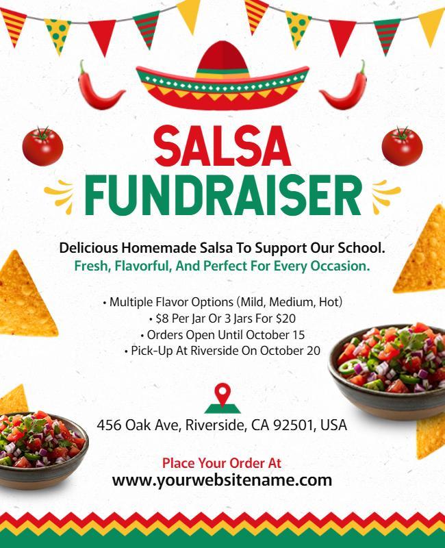 School Fundraiser Salsa Flyer Template