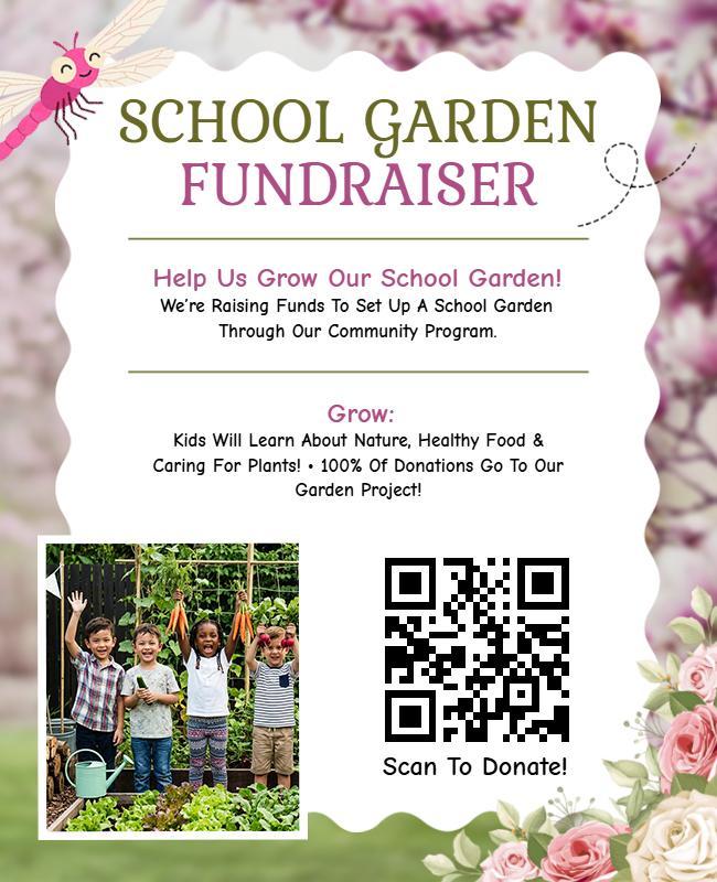 School Garden Fundraiser Event Flyer Template