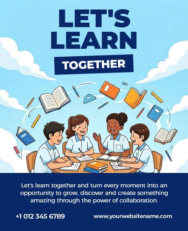 School Learning Engagement Poster Template