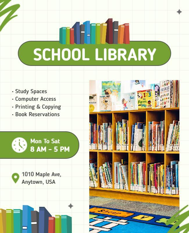 School Library Services Information Flyer Template