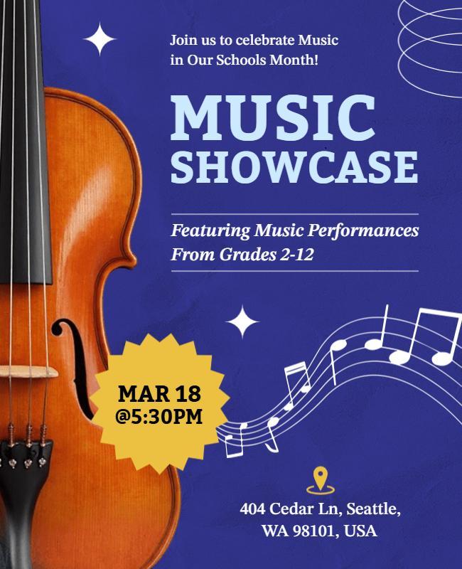 School Music Showcase Event Flyer Template