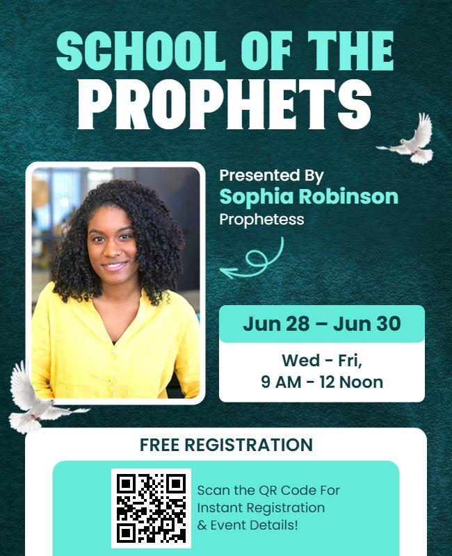 School of the Prophets Event Flyer Template