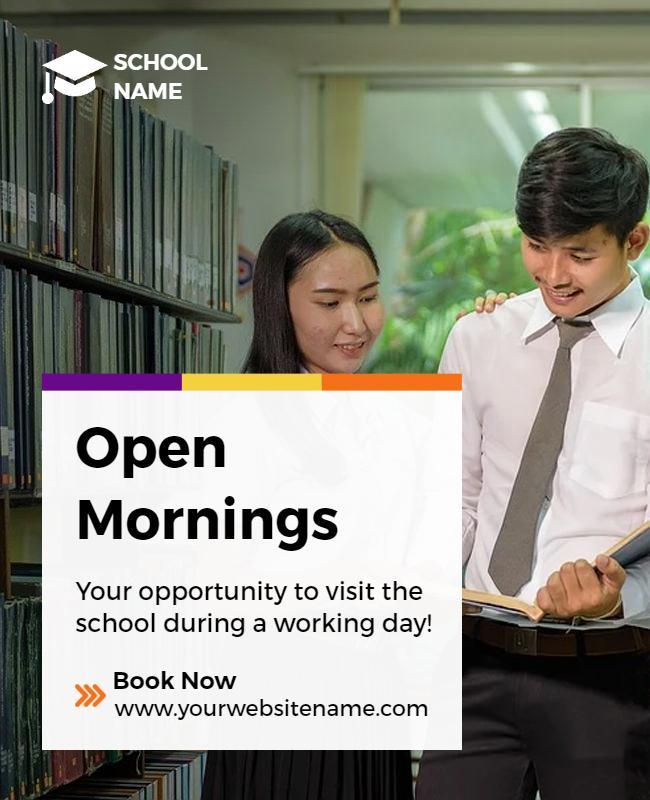 School Open Morning Event Flyer Template