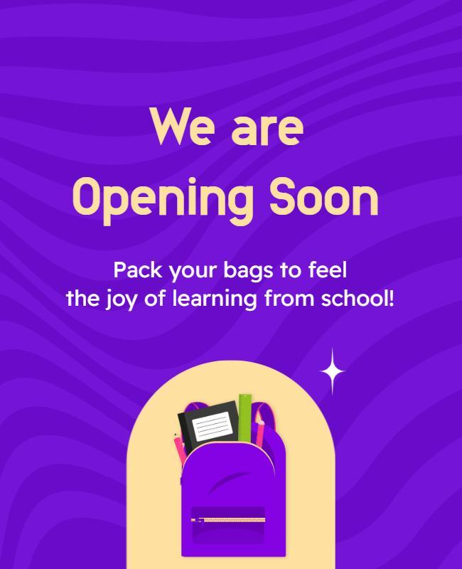 School Opening Announcement Flyer Template