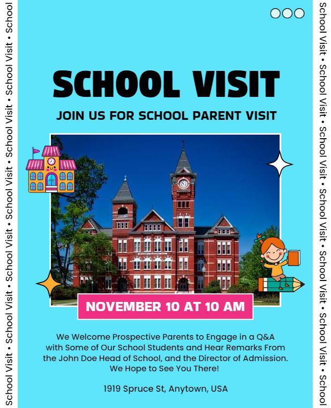 School Parent Visit Event Flyer Template