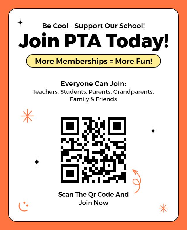 School Pta Membership Invitation Flyer Template