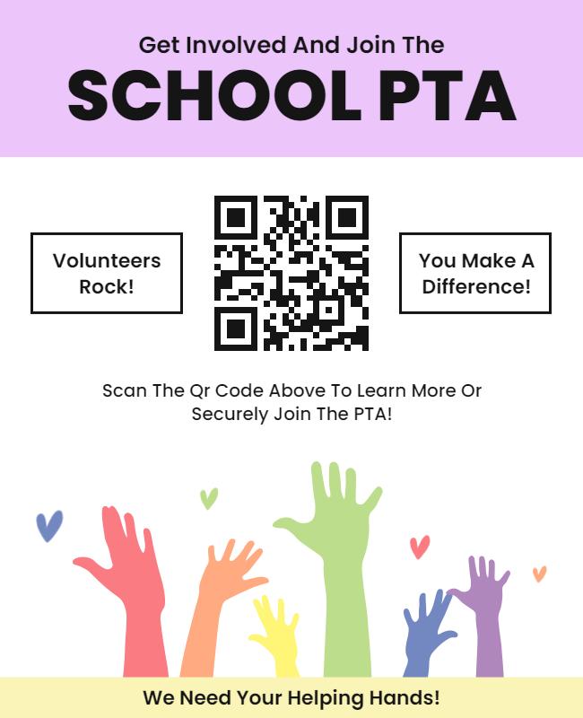 School Pta Volunteer Recruitment Flyer Template