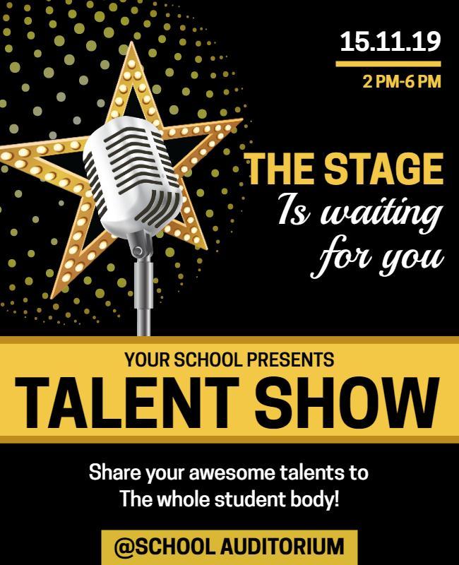 School Talent Show Event Flyer Template